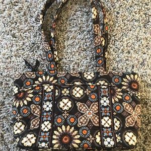 Vera Bradley Brown Orange Blue Hangbag Like New